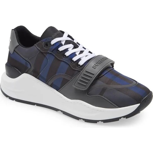 Burberry Navy and Charcoal Athletic Shoes - Picture 1 of 9